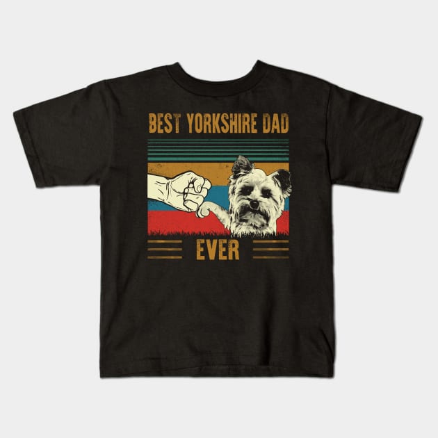 best yorkshire terrier dog dad Kids T-Shirt by blacks store